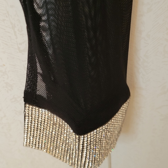 Kimcine Curve Women's Black Embellished Blouse Size Medium - Picture 4 of 5